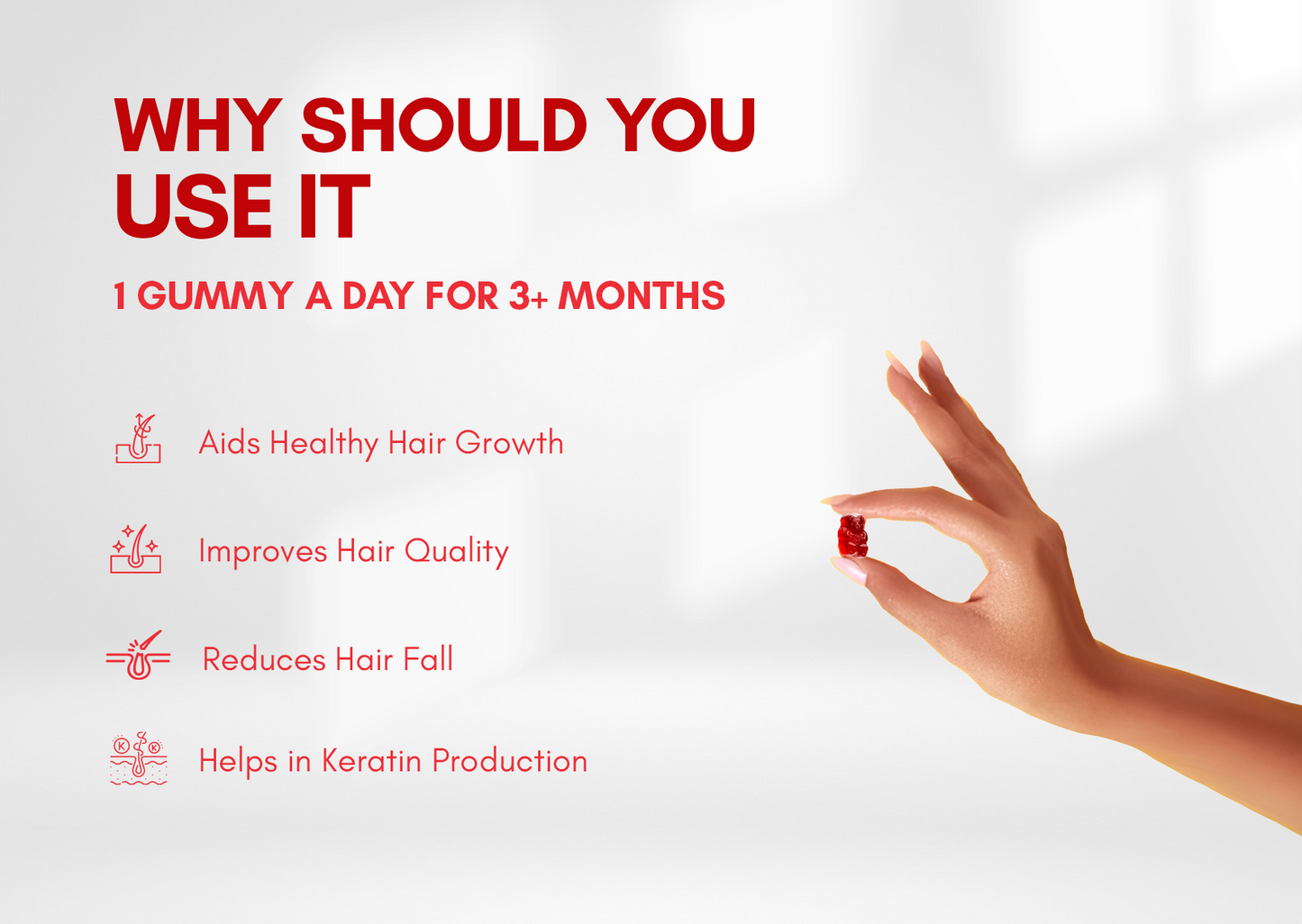 5000mcg Biotin Gummies -Cranberry