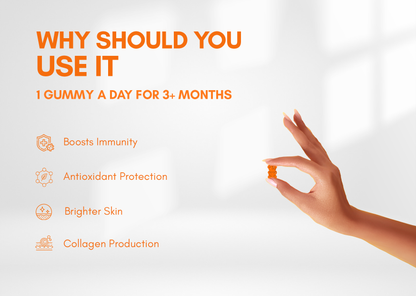 Vitamin C , D3 and Zinc Gummies -Orange
