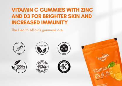 Vitamin C , D3 and Zinc Gummies -Orange