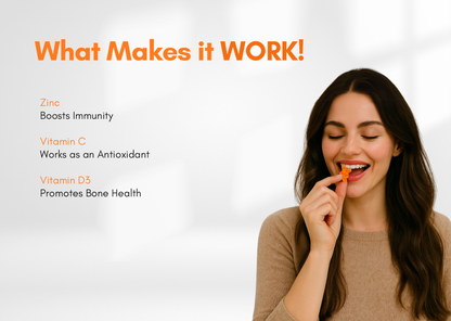 Vitamin C , D3 and Zinc Gummies -Orange